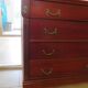 Commode 4 tiroirs – Teinte merisier – Imitation Style Empire – Années 80
