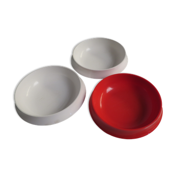 Set de 3 assiettes Guzzini Italie années 70
