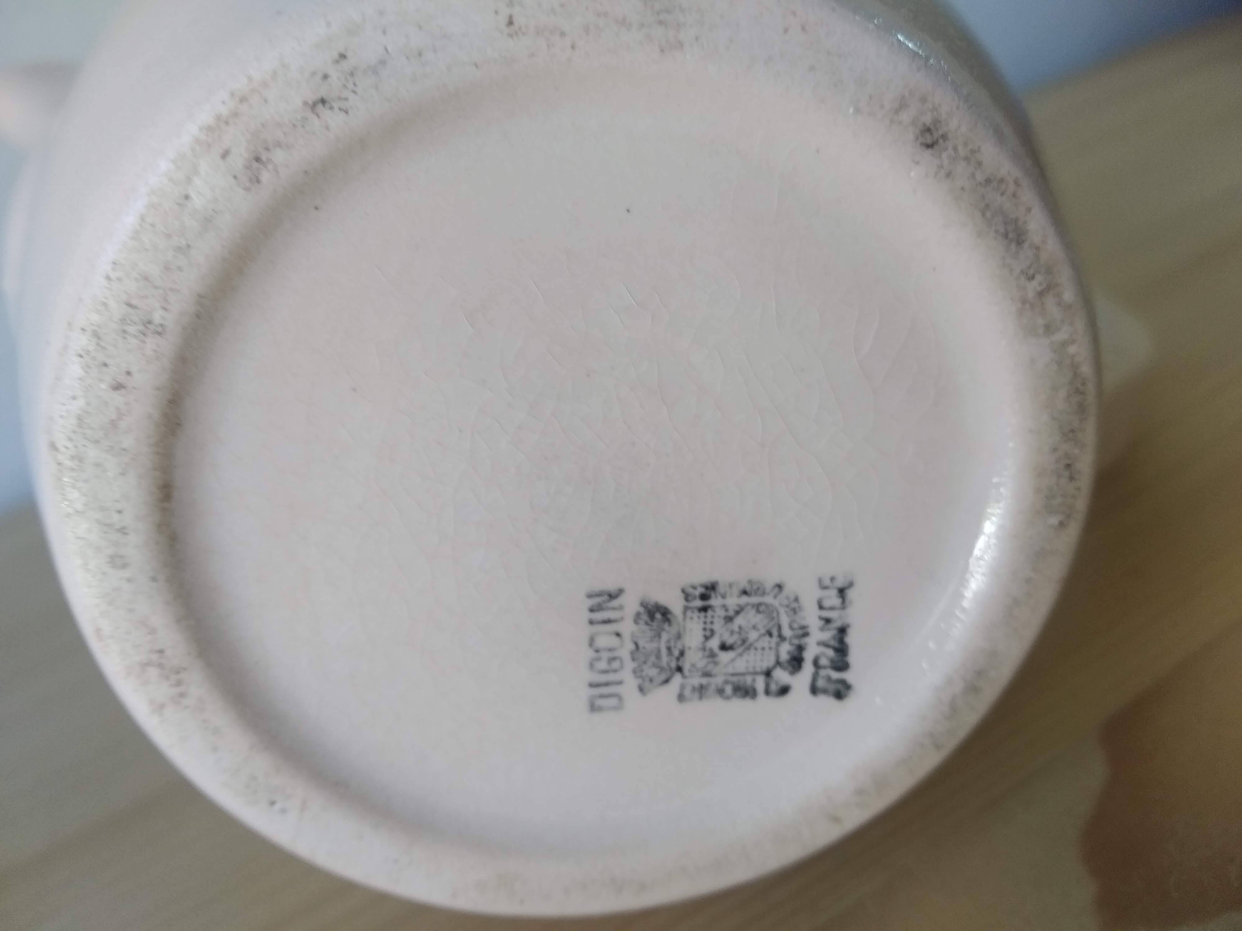 Cafetière ou théière Digoin Sarreguemines rose poudre