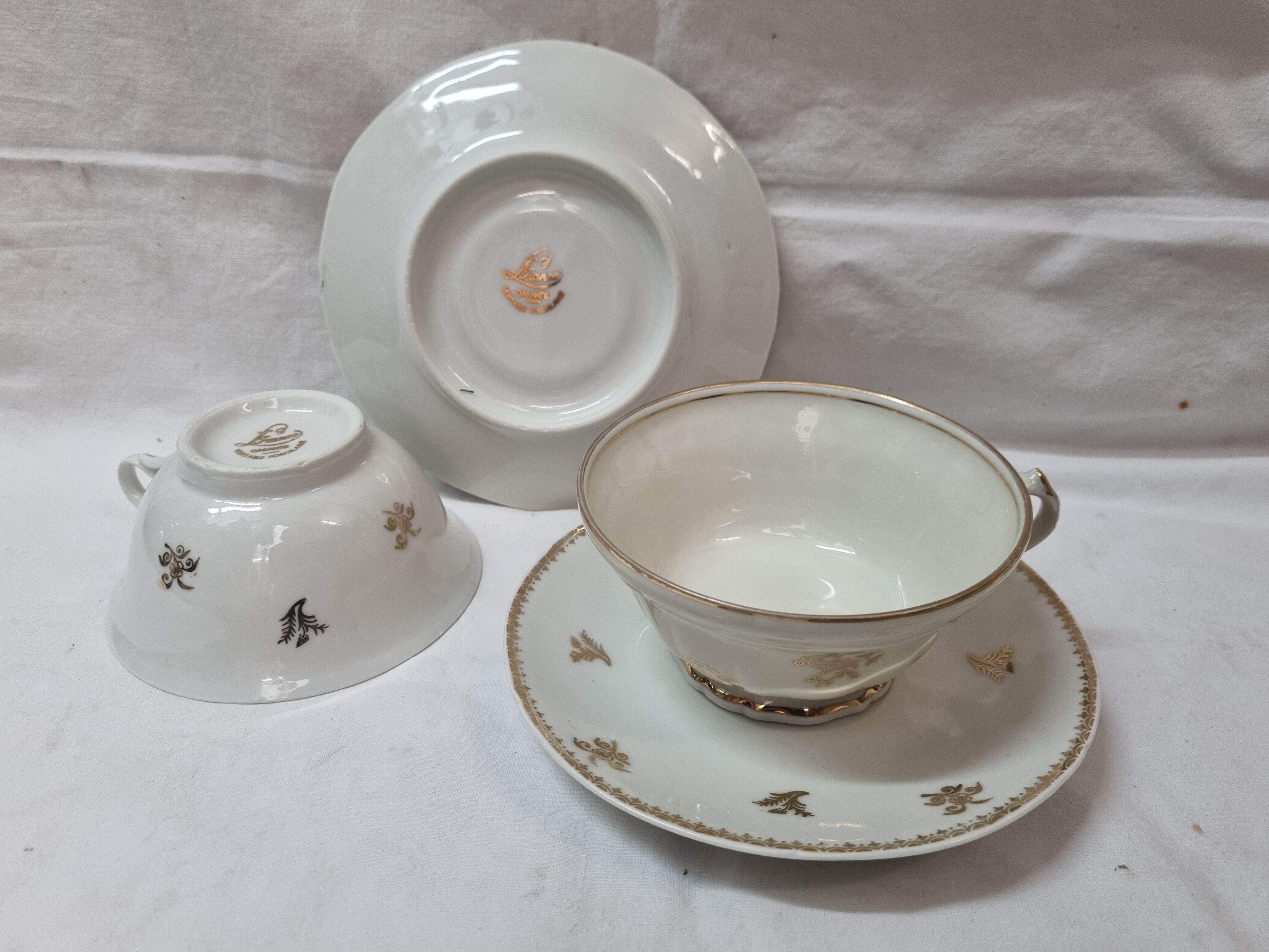 Duo luncheon cups porcelain of Limoges