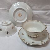 Duo tasses déjeuner porcelaine de Limoges
