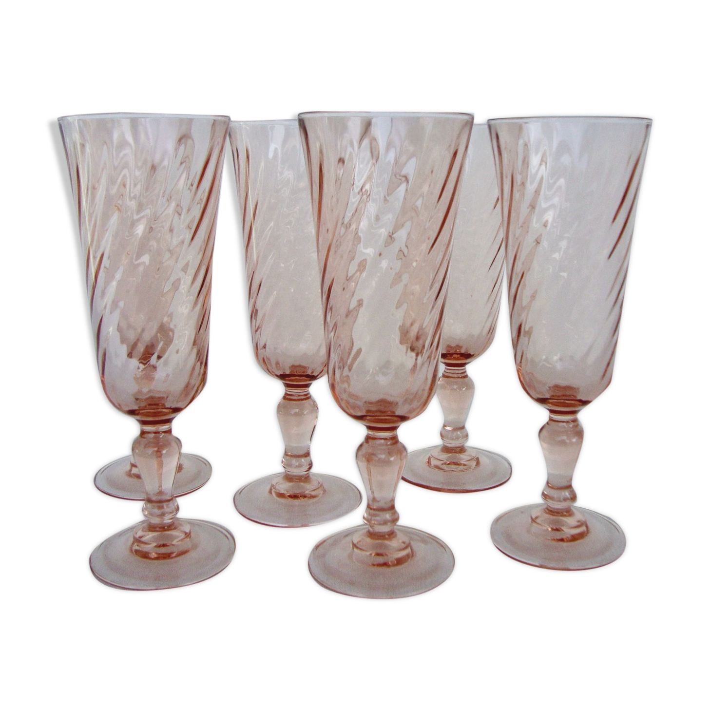Set of 6 glasses champagne flutes