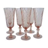 Set of 6 glasses champagne flutes