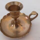 Brass handheld candle holder