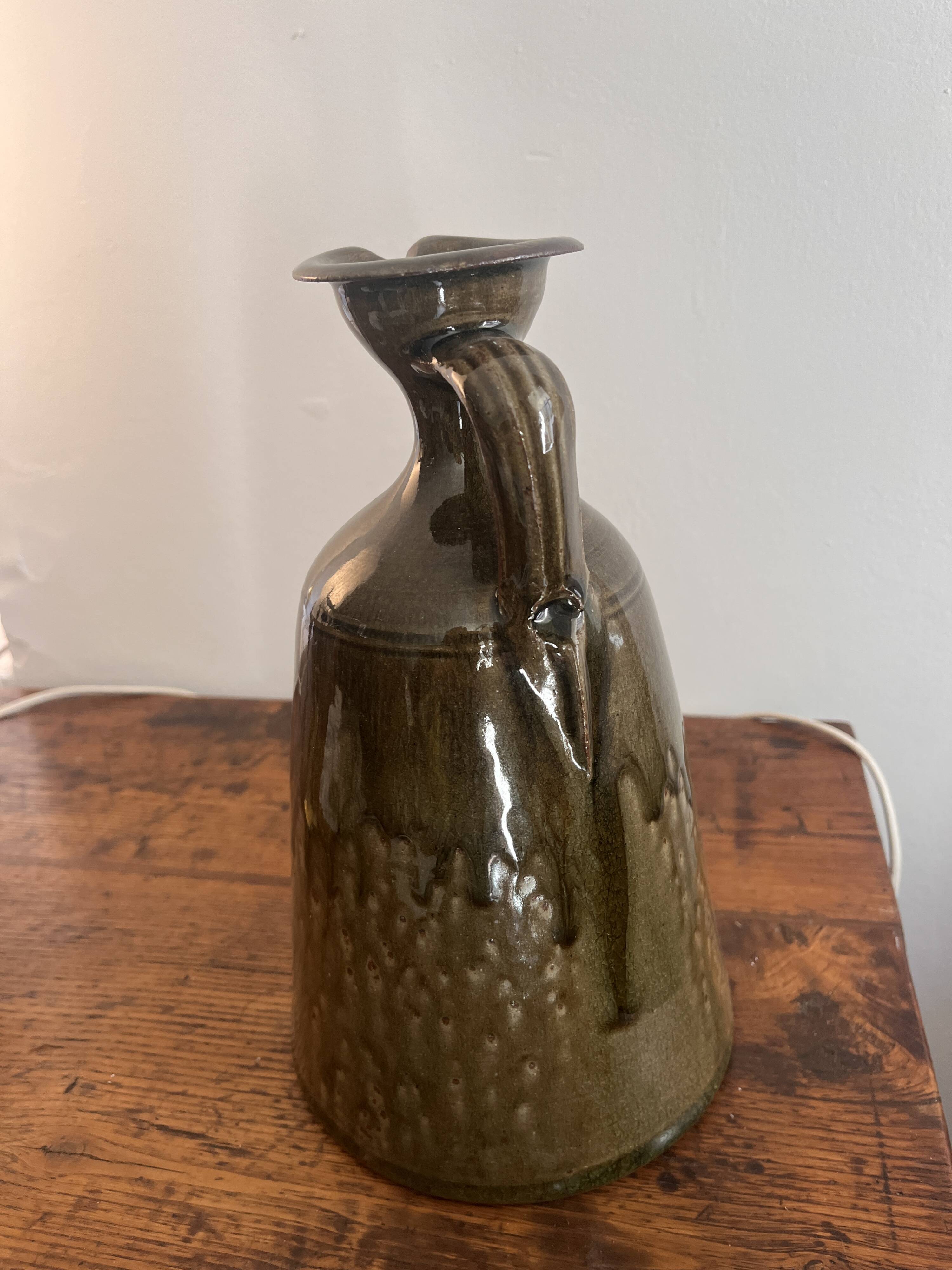 oil jug in Moutier stoneware