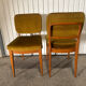 Pair of vintage 60s chairs – mustard velvet and splayed legs
