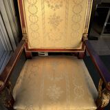 Armchair empire golden satin fabric