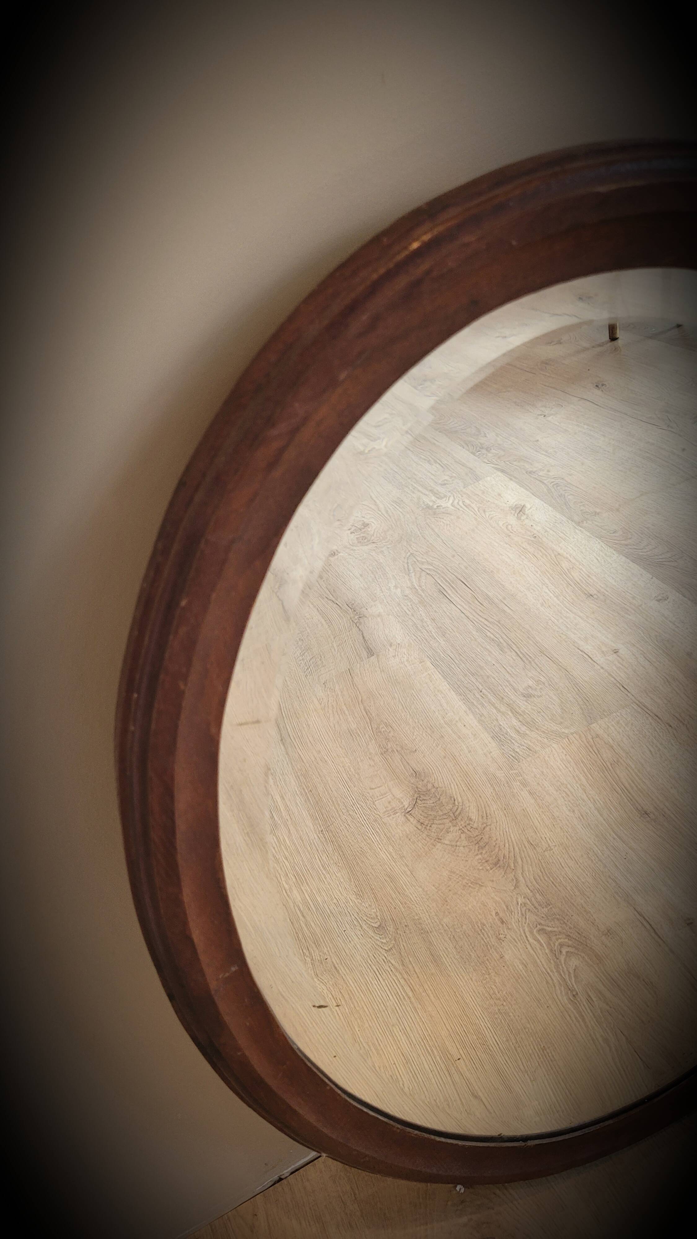 Mirror 58x84 oval wood 1950