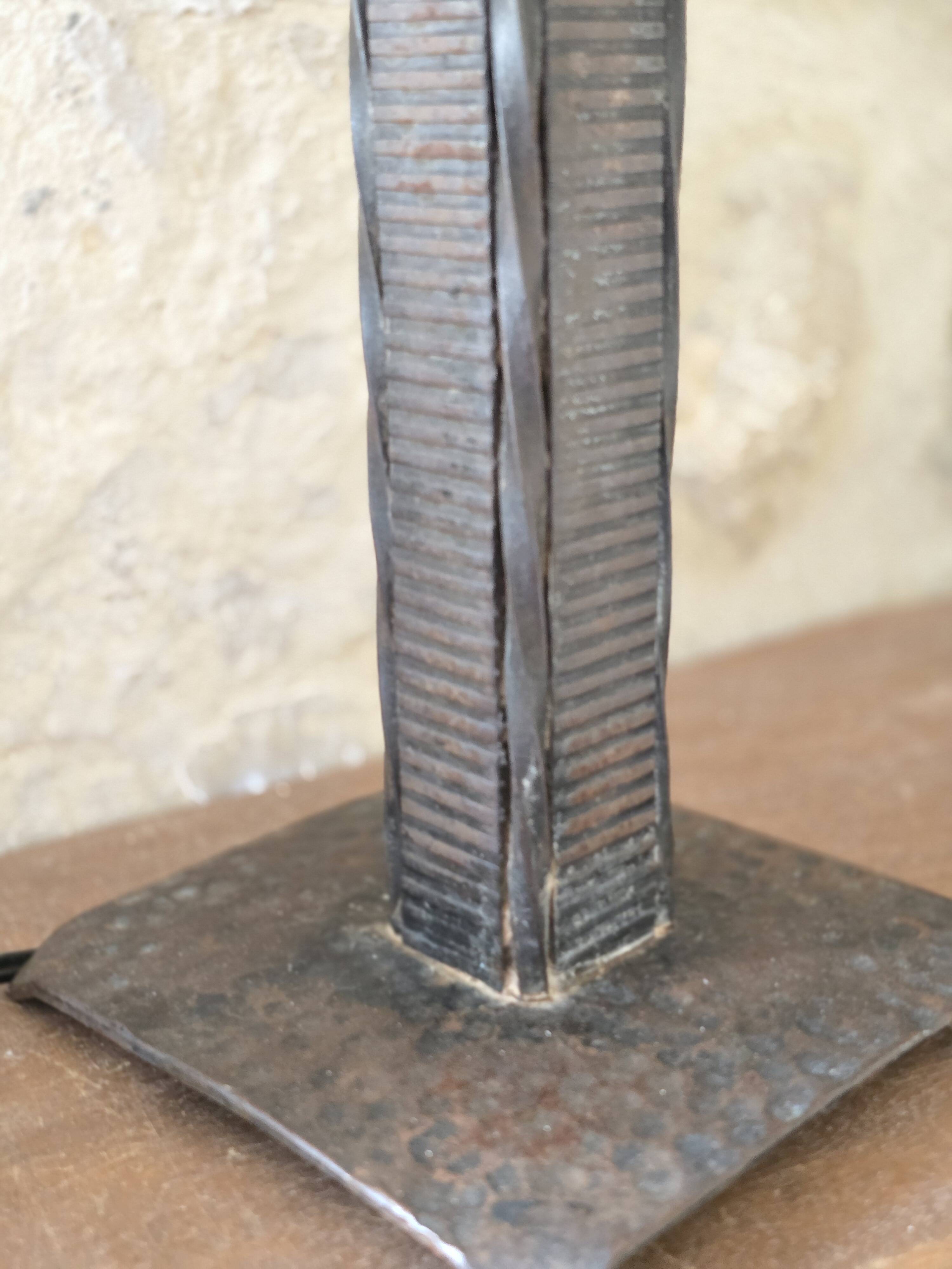Lampe Art Déco fer forgé 1930