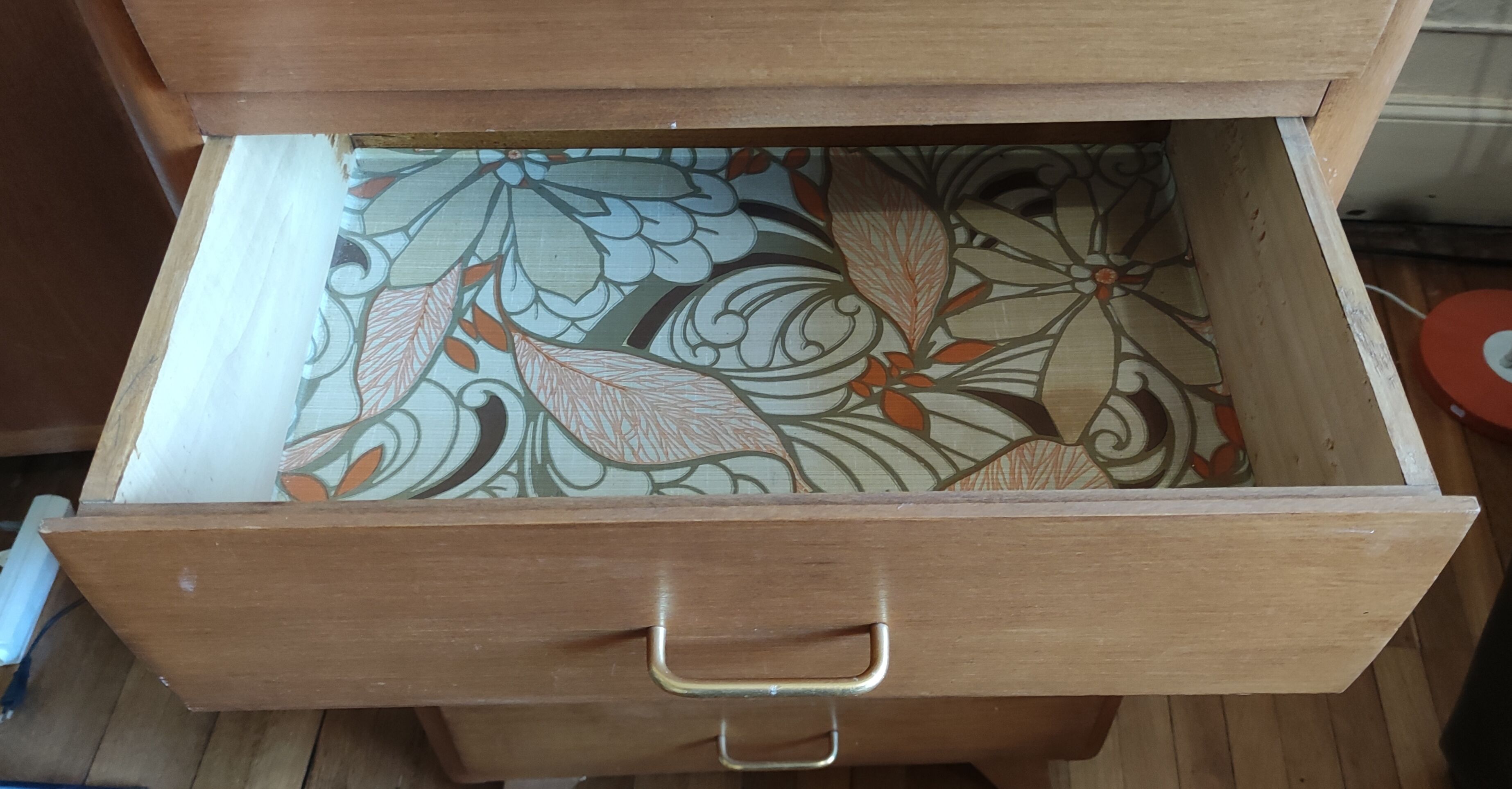 Meuble chiffonnier vintage 5 tiroirs années 1970