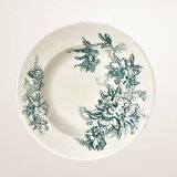 Set of nine deep plates in Givors earthenware, "Floreal" model.