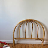 Vintage rattan headboard for single bed