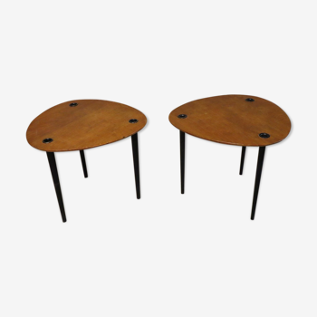 Paire de tables basses vintage 1950