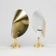 Aneta brass wall lights Sweden 1970