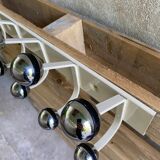 Vintage wall coat rack, Ten hooks, 70s