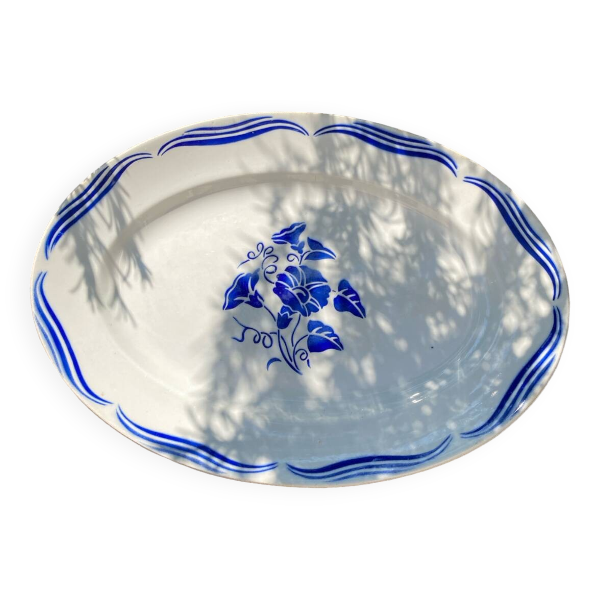 Oval dish in Badonviller earthenware