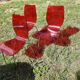 set of 3 vintage plexiglass chairs