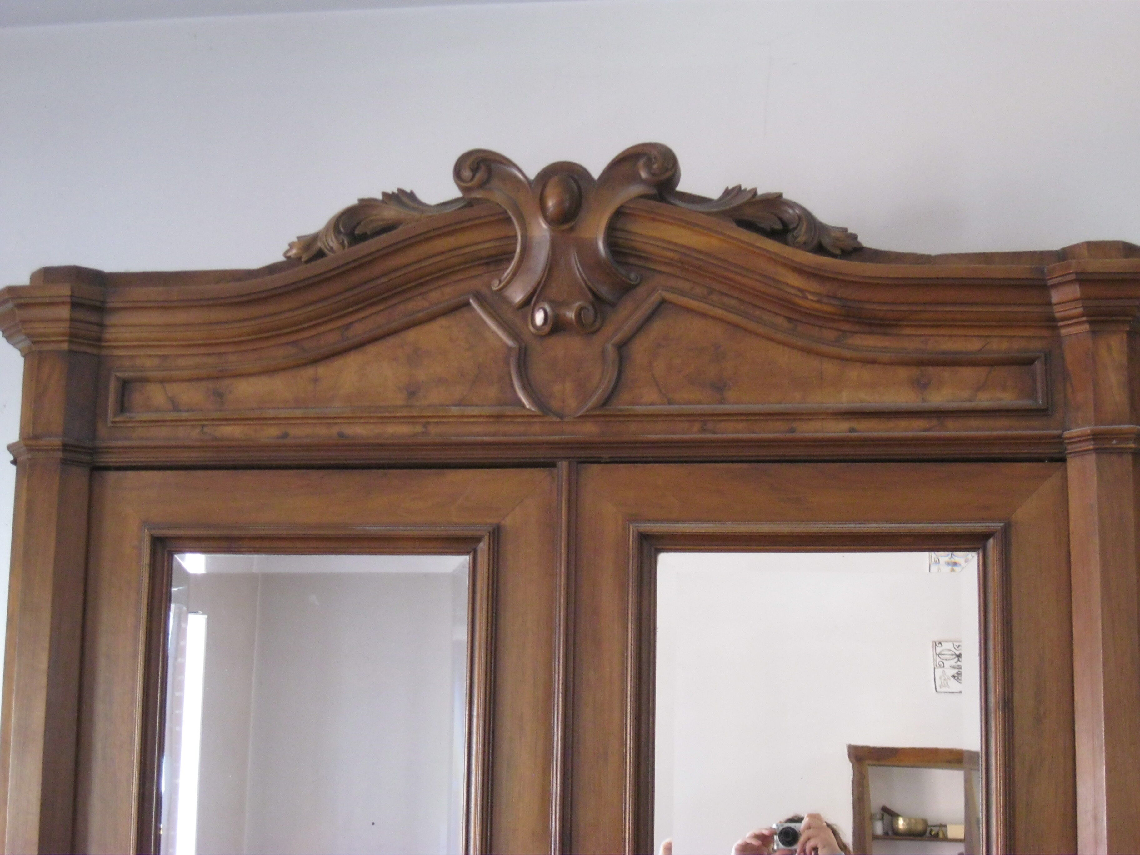Cabinet 1900 in walnut and walnut bramble veneer