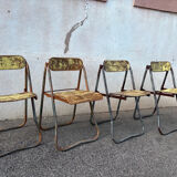 4 chaises bienaise pliantes