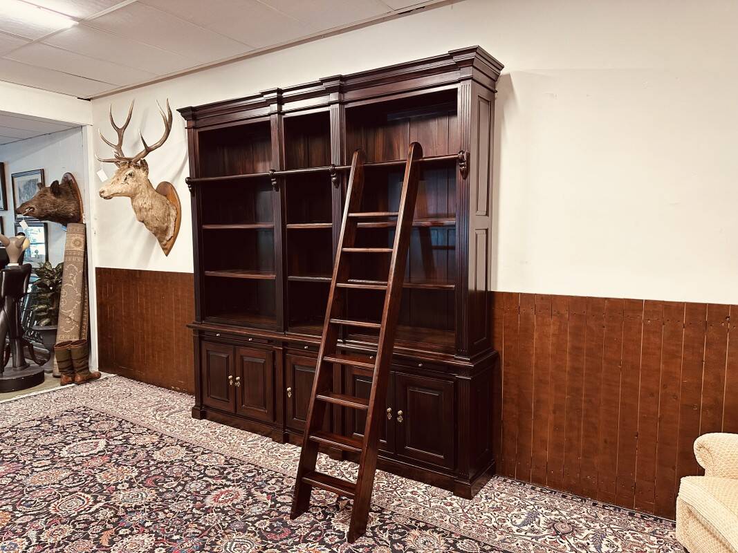 Classic English Mahogany Library Bookcase