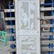 old painted oak door