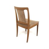 Set of 4 Scandinavian walnut chairs, Sweden, 1960.