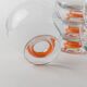 Verres à boire en verre de Murano orange - Ensemble de 6 par Le Gocce, Italie, années 1980 Pop-Art