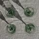Set of 4 vintage green stemmed glasses H16