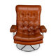 Cognac Leather Swivel chair, 1960s