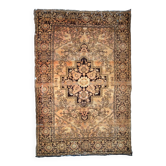 Tapis persan Sarouk Farahan antique fait main 3,4' x 5,3' (103 cm x 161 cm) années 1880 - 1B733