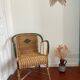 Fauteuil en osier vintage