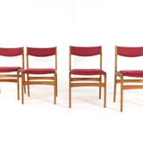 Set van 4 stoelen Erik Buch model 89 'Tjele'