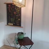 Floor lamp with magazine rack and shelf 50's