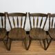 Ensemble de quatre chaises bistrot à barreaux