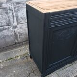 Vintage art deco abyssal blue buffet