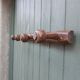 Small antique wooden wall coat rack.