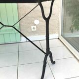 Marble and cast iron bistro table