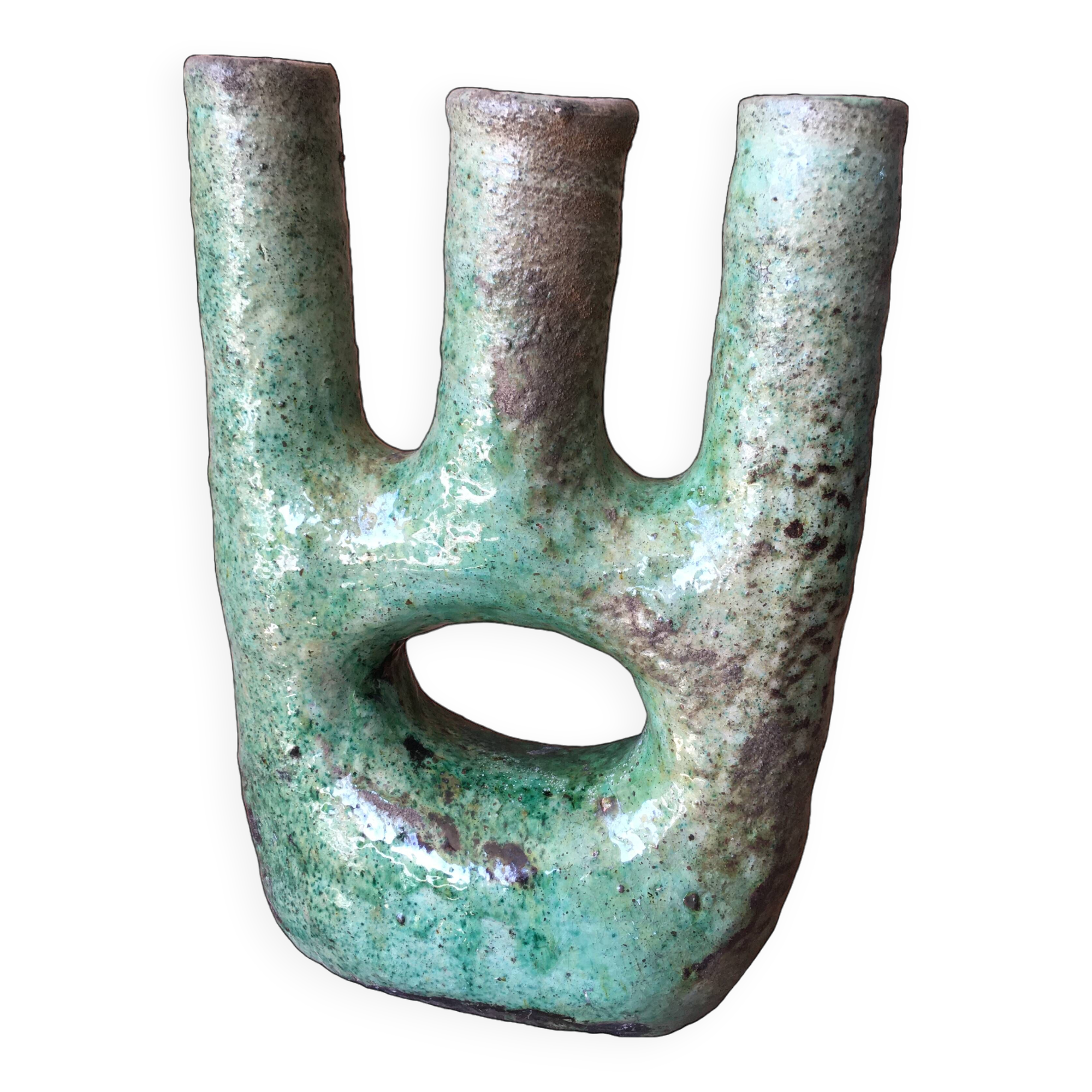 Tamegroute pottery candle holder