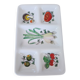 Large vintage ceramic hors d'oeuvre / antipasti platter Mancer (Italy)