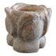 Candlestick in carved stone, signed