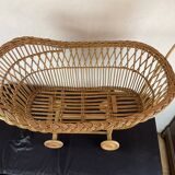 Alsatian wicker cradle