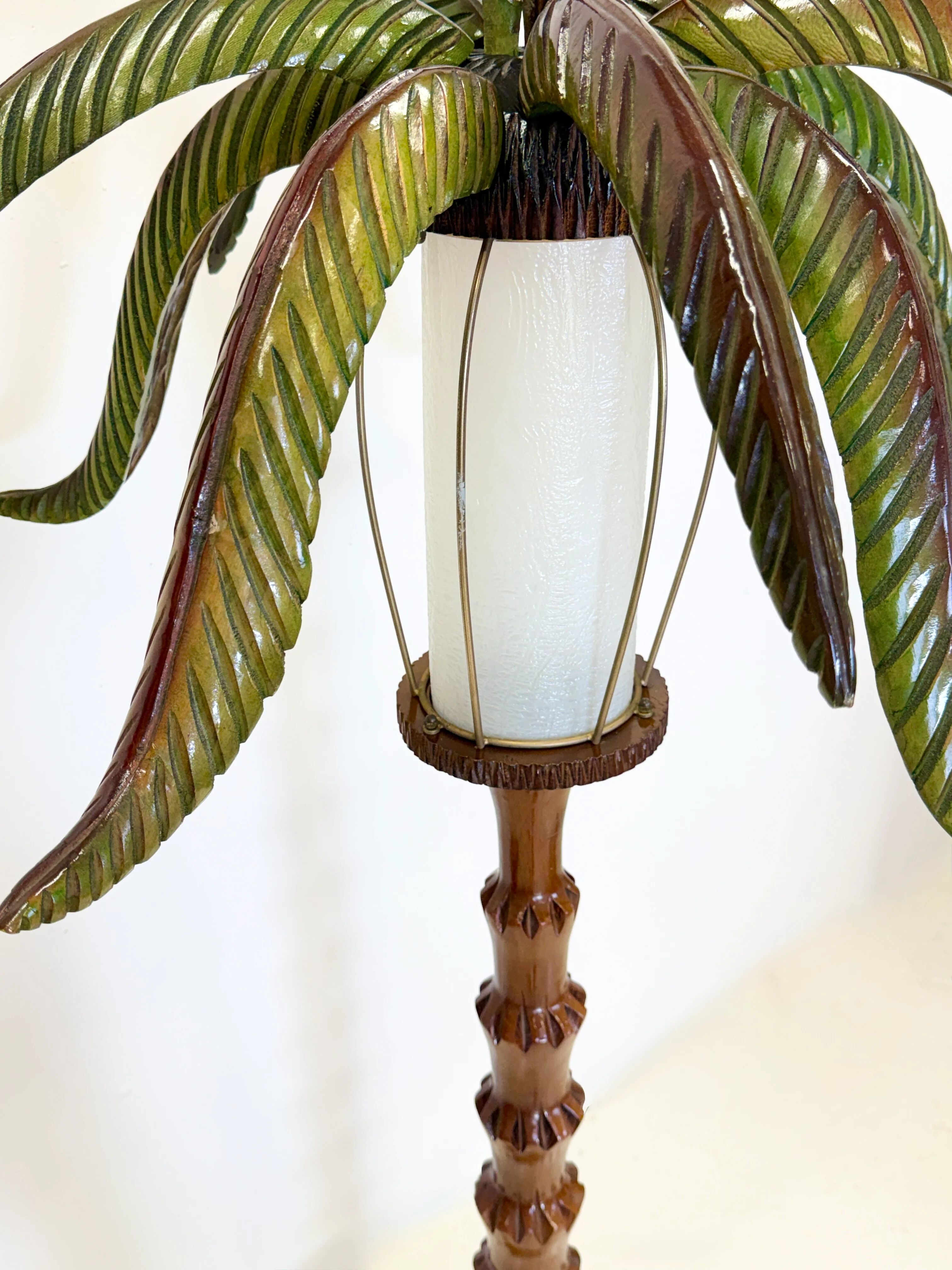 "Palm tree" floor lamp — Aldo Tura, Italy, circa 1960
