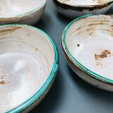 Set of 4 enamelled earth cups