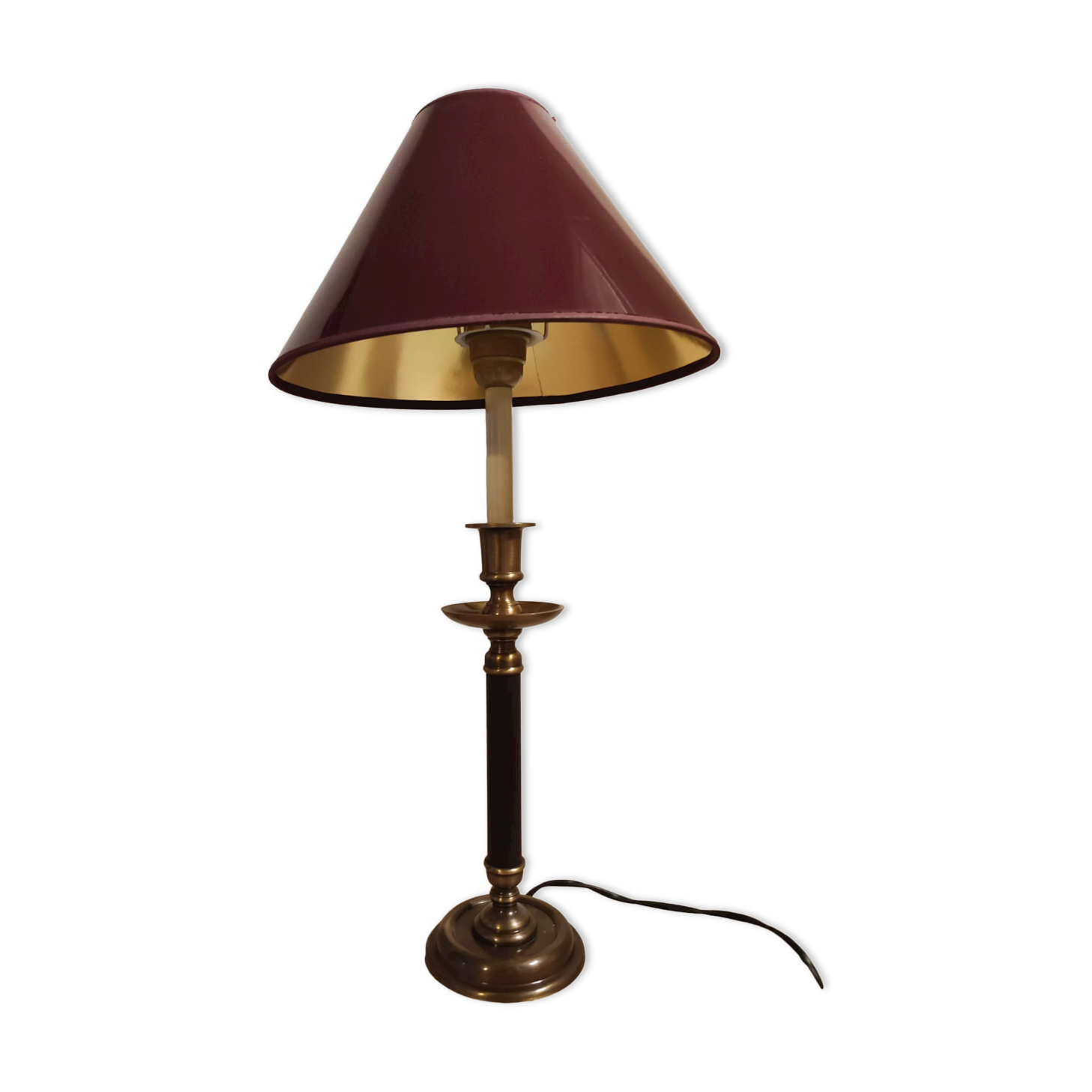Brass candlestick lamp