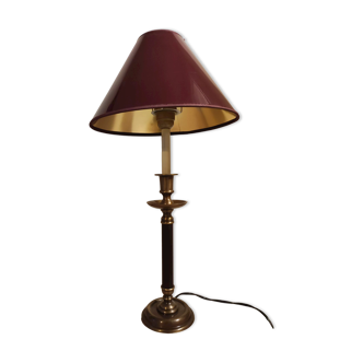 Brass candlestick lamp