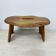 Table d'appoint/tabouret brutaliste en bois massif, années 1970