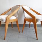 Set of 4 vintage chairs by Charles Ramos 1950