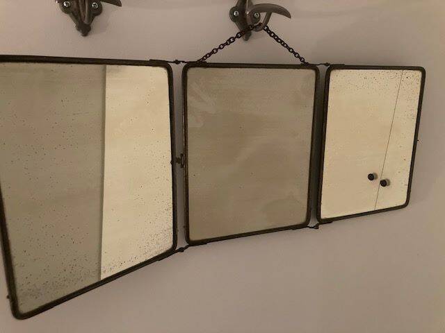 Miroir triptyque de barbier