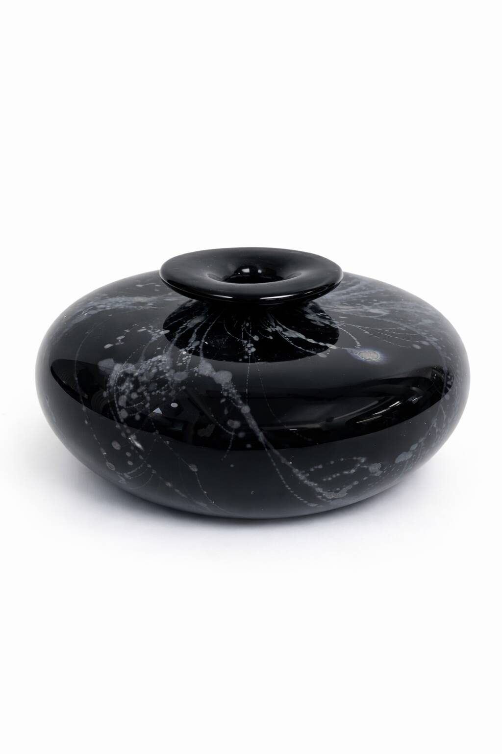 Glass soliflore with silver inclusions – French vintage design