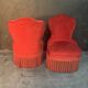 Paire de fauteuils crapaud